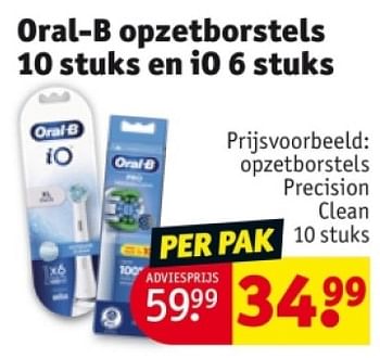Promotions Opzetborstels precision clean - Oral-B - Valide de 25/03/2024 à 07/04/2024 chez Kruidvat