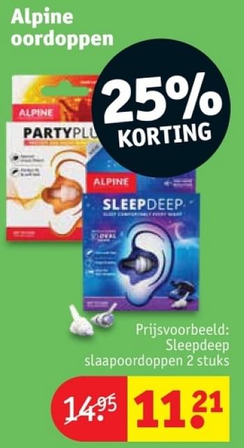 Promoties Sleepdeep slaapoordoppen - Alpine - Geldig van 25/03/2024 tot 07/04/2024 bij Kruidvat