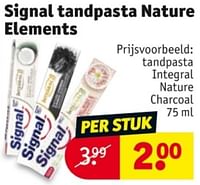 Promoties Tandpasta integral nature charcoal - Signal - Geldig van 25/03/2024 tot 07/04/2024 bij Kruidvat
