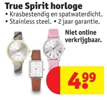 Promoties True spirit horloge - True Spirit - Geldig van 25/03/2024 tot 07/04/2024 bij Kruidvat