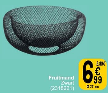 Promotions Fruitmand zwart - 5Five - Valide de 26/03/2024 à 08/04/2024 chez Cora