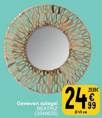 Geweven spiegel beatriz-Huismerk - Cora