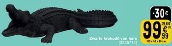 Promoties Zwarte krokodil van hars - Huismerk - Cora - Geldig van 26/03/2024 tot 08/04/2024 bij Cora