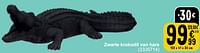 Zwarte krokodil van hars-Huismerk - Cora