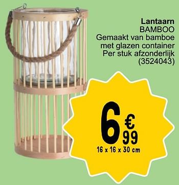 Promoties Lantaarn bamboo - Bamboo - Geldig van 26/03/2024 tot 08/04/2024 bij Cora