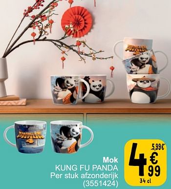 Promoties Mok kung fu panda - Kung Fu Panda - Geldig van 26/03/2024 tot 08/04/2024 bij Cora