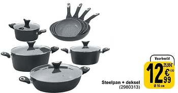 Promoties Steelpan + deksel - Haute Cuisine - Geldig van 26/03/2024 tot 08/04/2024 bij Cora