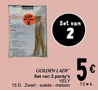 Set van 2 panty’s vely-Golden Lady