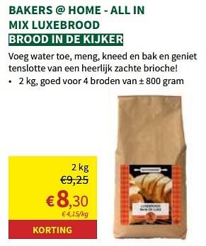 Promotions All in mix luxebrood - Bakers@Home - Valide de 27/03/2024 à 07/04/2024 chez Horta