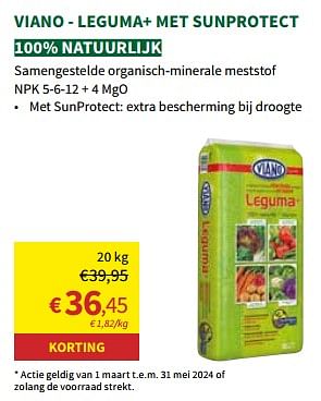 Promoties Leguma+ met sunprotect - Viano - Geldig van 27/03/2024 tot 07/04/2024 bij Horta