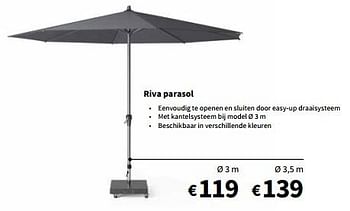 Promotions Riva parasol - Riva - Valide de 27/03/2024 à 07/04/2024 chez Horta