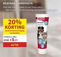 Promoties Tandpasta - Beaphar - Geldig van 27/03/2024 tot 07/04/2024 bij Horta