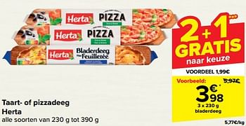 Promoties Bladerdeeg - Herta - Geldig van 27/03/2024 tot 02/04/2024 bij Carrefour
