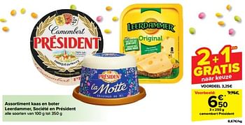 Promotions Camembert président - Président - Valide de 27/03/2024 à 02/04/2024 chez Carrefour