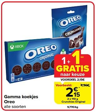 Promoties Crunchies original - Oreo - Geldig van 27/03/2024 tot 02/04/2024 bij Carrefour