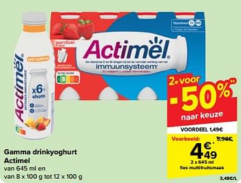 Promoties Fles multifruitsmaak - Danone - Geldig van 27/03/2024 tot 02/04/2024 bij Carrefour