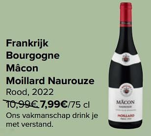 Promoties Frankrijk bourgogne mâcon moillard naurouze rood - Rode wijnen - Geldig van 27/03/2024 tot 02/04/2024 bij Carrefour
