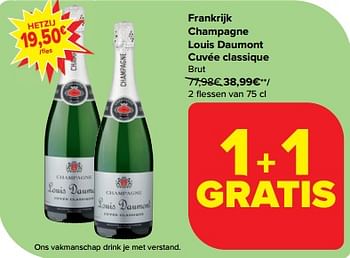 Promoties Frankrijk champagne louis daumont cuvée classique - Champagne - Geldig van 27/03/2024 tot 02/04/2024 bij Carrefour