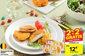 Promoties Gepaneerde kip maïski - Maiski - Geldig van 27/03/2024 tot 02/04/2024 bij Carrefour