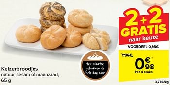 Promoties Keizerbroodjes - Huismerk - Carrefour  - Geldig van 27/03/2024 tot 02/04/2024 bij Carrefour