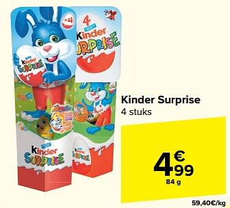 Promotions Kinder surprise - Kinder - Valide de 27/03/2024 à 02/04/2024 chez Carrefour