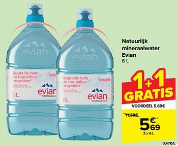 Promotions Natuurlijk mineraalwater evian - Evian - Valide de 27/03/2024 à 02/04/2024 chez Carrefour