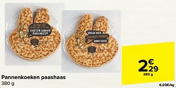 Promoties Pannenkoeken paashaas - Huismerk - Carrefour  - Geldig van 27/03/2024 tot 02/04/2024 bij Carrefour