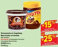 Promoties Smeerpasta met pure chocolade boerinneke - 't Boerinneke - Geldig van 27/03/2024 tot 02/04/2024 bij Carrefour