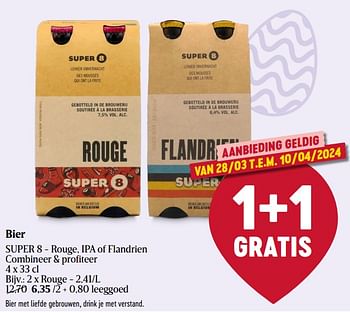 Promoties Bier super 8 - rouge - Brouwerij Haacht - Geldig van 28/03/2024 tot 03/04/2024 bij Delhaize