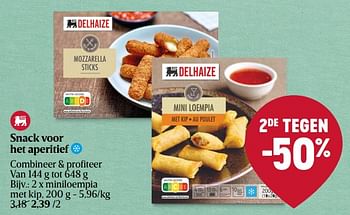 Promoties Miniloempia met kip - Huismerk - Delhaize - Geldig van 28/03/2024 tot 03/04/2024 bij Delhaize