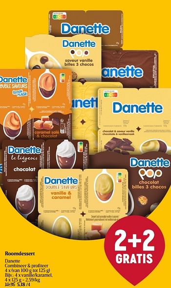 Promotions Roomdessert danette vanille-karamel - Danone - Valide de 28/03/2024 à 03/04/2024 chez Delhaize
