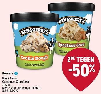 Promoties Roomijs cookie dough - Ben&Jerry's - Geldig van 28/03/2024 tot 03/04/2024 bij Delhaize