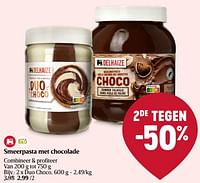 Smeerpasta met chocolade duo choco-Huismerk - Delhaize
