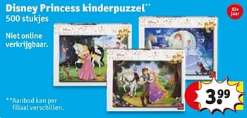 Promotions Disney princess kinderpuzzel - Disney Princess - Valide de 25/03/2024 à 07/04/2024 chez Kruidvat
