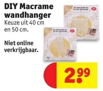 Promotions Diy macrame wandhanger - Produit maison - Kruidvat - Valide de 25/03/2024 à 07/04/2024 chez Kruidvat