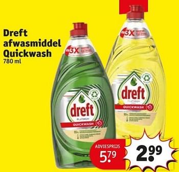 Promotions Dreft afwasmiddel quickwash - Dreft - Valide de 25/03/2024 à 07/04/2024 chez Kruidvat