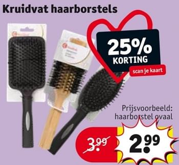 Promoties Haarborstel ovaal - Huismerk - Kruidvat - Geldig van 25/03/2024 tot 07/04/2024 bij Kruidvat