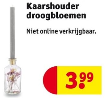 Promoties Kaarshouder droogbloemen - Huismerk - Kruidvat - Geldig van 25/03/2024 tot 07/04/2024 bij Kruidvat