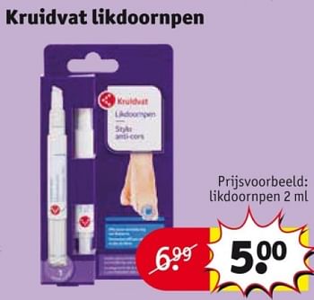 Promoties Likdoornpen - Huismerk - Kruidvat - Geldig van 25/03/2024 tot 07/04/2024 bij Kruidvat