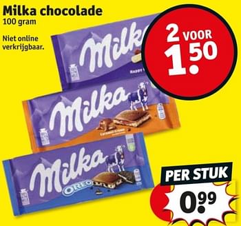 Promotions Milka chocolade - Milka - Valide de 25/03/2024 à 07/04/2024 chez Kruidvat