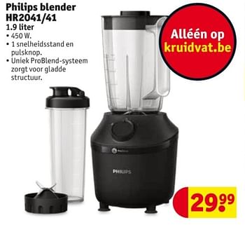 Promoties Philips blender hr2041-41 - Philips - Geldig van 25/03/2024 tot 07/04/2024 bij Kruidvat