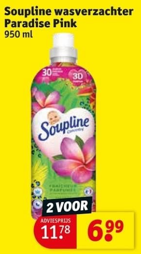 Promoties Soupline wasverzachter paradise pink - Soupline - Geldig van 25/03/2024 tot 07/04/2024 bij Kruidvat