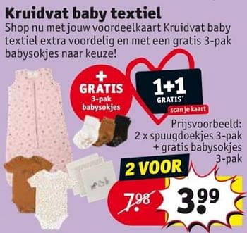 Promoties Spuugdoekjes + gratis babysokjes - Huismerk - Kruidvat - Geldig van 25/03/2024 tot 07/04/2024 bij Kruidvat