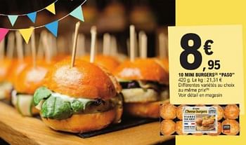 Promotions 10 mini burgers paso - Paso - Valide de 26/03/2024 à 30/03/2024 chez E.Leclerc