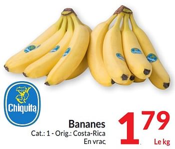 Promotions Bananes - Chiquita - Valide de 26/03/2024 à 01/04/2024 chez Intermarche
