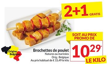 Promotions Brochettes de poulet - Produit maison - Intermarche - Valide de 26/03/2024 à 01/04/2024 chez Intermarche