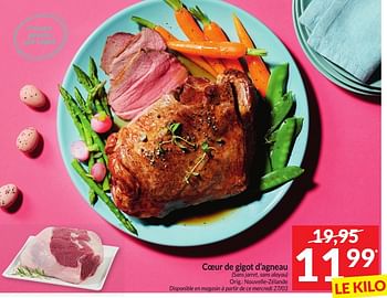 Promoties Coeur de gigot d’agneau - Huismerk - Intermarche - Geldig van 26/03/2024 tot 01/04/2024 bij Intermarche