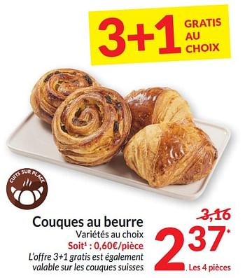 Promotions Couques au beurre - Produit maison - Intermarche - Valide de 26/03/2024 à 01/04/2024 chez Intermarche