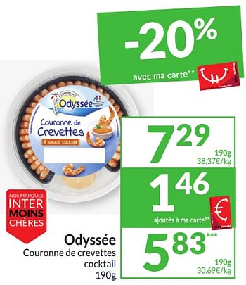 Promoties Couronne de crevettes - Odyssee - Geldig van 26/03/2024 tot 01/04/2024 bij Intermarche