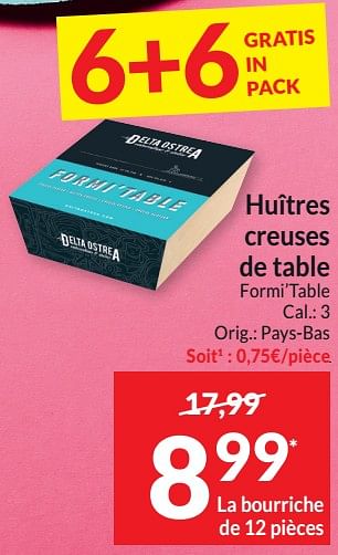 Promoties Huîtres creuses de table - Holle - Geldig van 26/03/2024 tot 01/04/2024 bij Intermarche